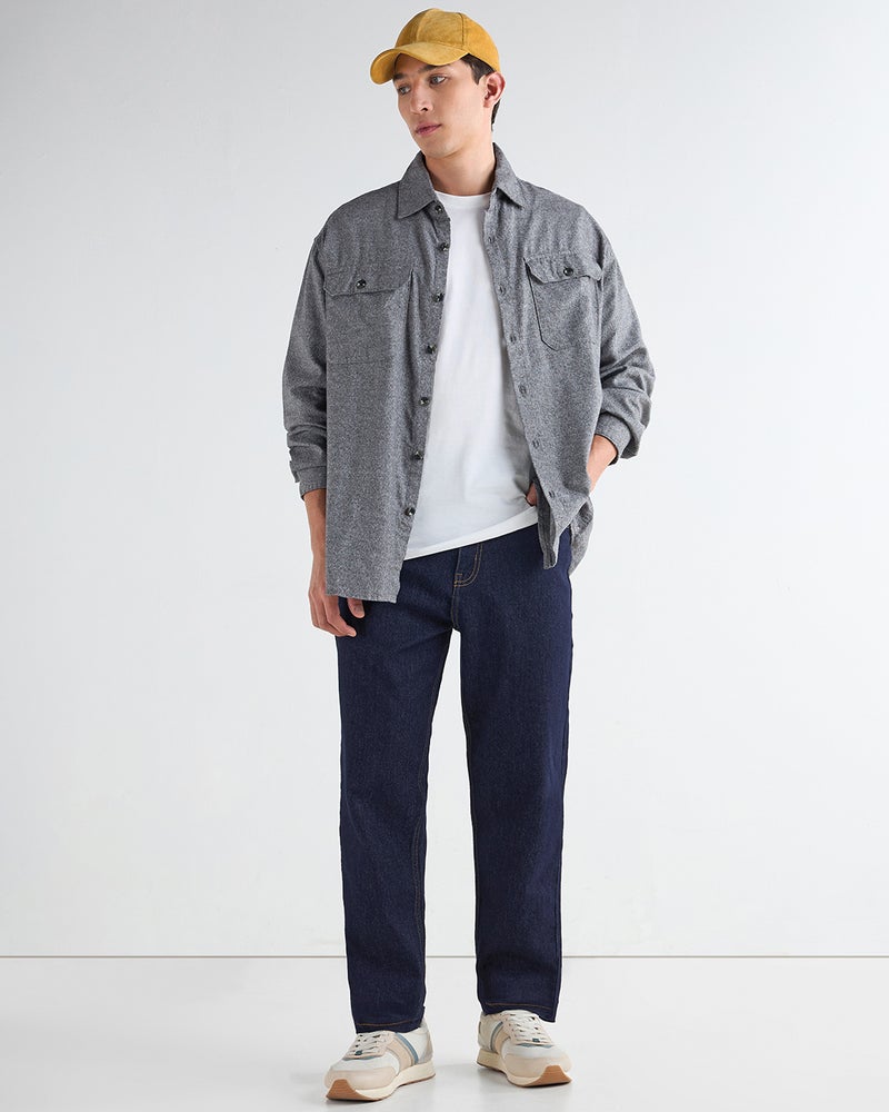 bewakoof Men's Indigo Blue Slim Straight Fit Stretchable Mid-Rise Jeans - Image 4